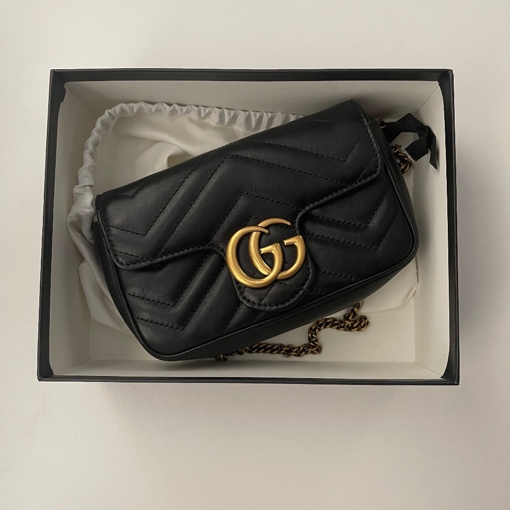 Gucci Marmont Flap Bag Matelasse Super Mini